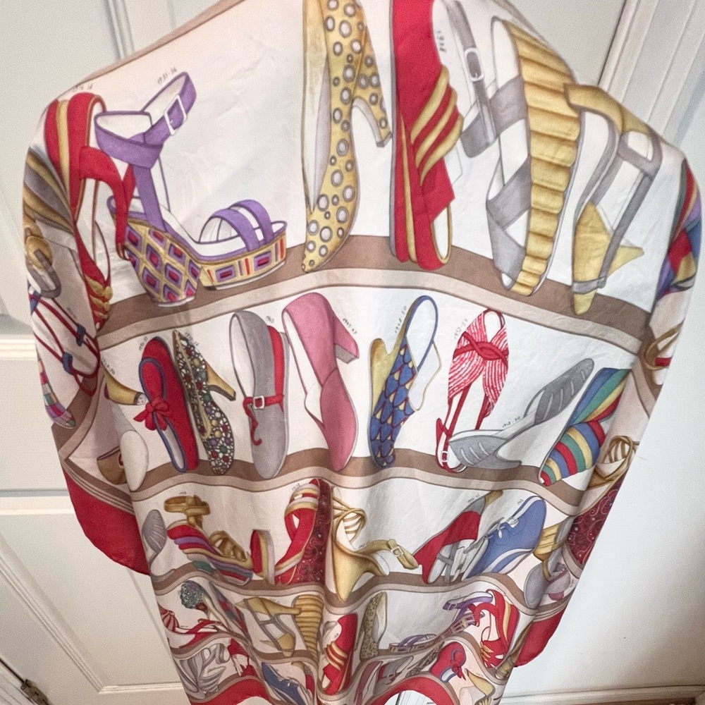 Salvadore Ferragamo Scarf. 100% Silk. Hand Rolled. Made in Italy.